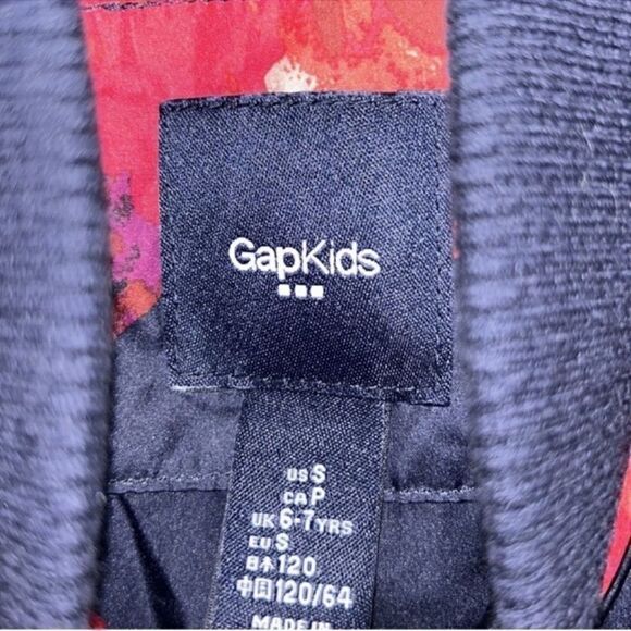 Gap kids Floral Print Red & Blue Jacket(Size Small) - Picture 4 of 5